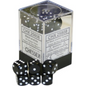 Dice Chessex Translucent: 36D6 Opaque Black/White 25808