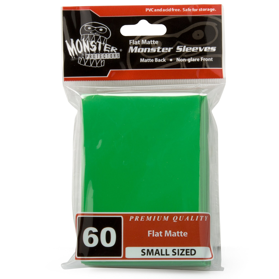 MONSTER SLEEVES YGO/SMALL FLAT MATTE GREEN 60ct