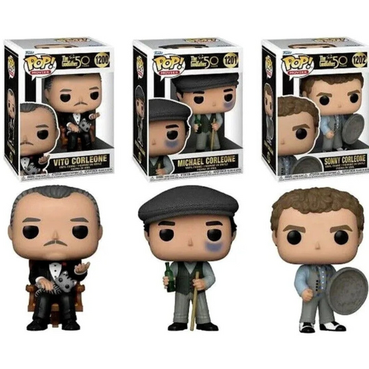 Funko Pop Movies The Godfather 50th Anniversary Collectors Set - 3 Figure Set: Michael, Vito, Sonny