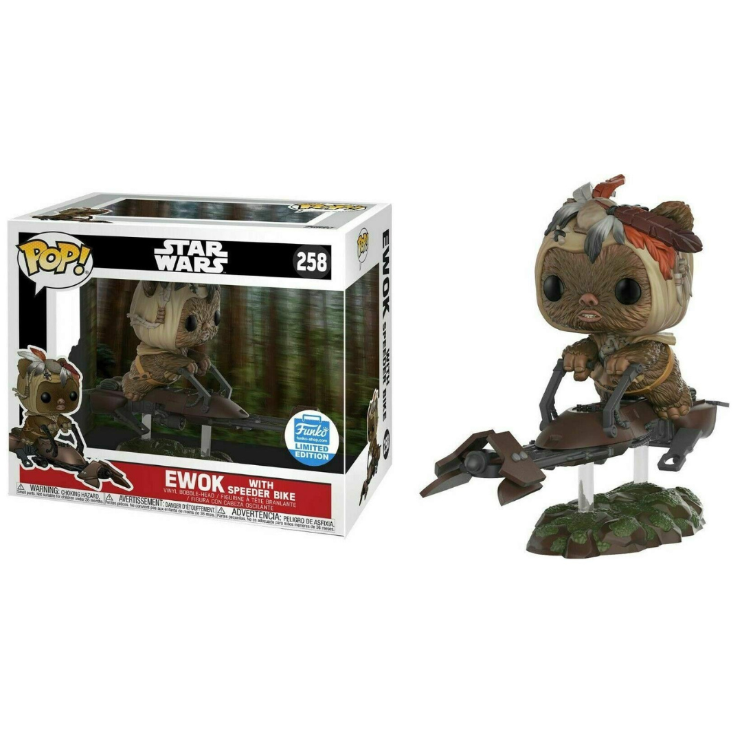 Funko Pop Star Wars Ewok with Speeder Bike 258 Funko Limited Edition
