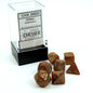 Dice Chessex Mini-Polyhedral 7-Die Set Glitter Gold/Silver 20503