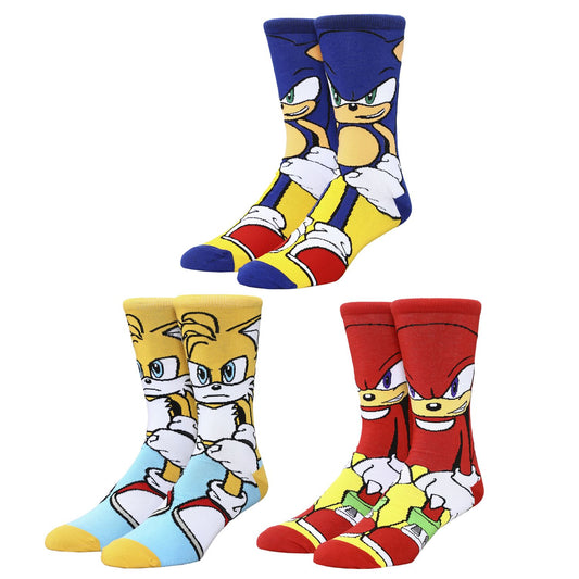 SEGA SONIC - 3 PACK CHARACTER CREW SOCK SET