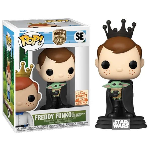 Funko Pop Star Wars Freddy Funko as Luke Skywalker with Grogu SE Camp Fundays 4000 PCS