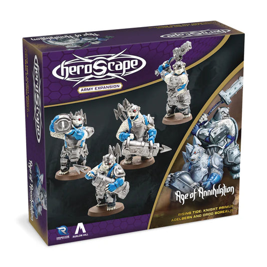 HEROSCAPE RISING TIDE KNIGHT PRIMUS ADELBERN AND ORDO BOREALIS ARMY EXPANSION