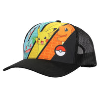 POKÉMON - Pikachu, Bulbasaur, Charizard, Squirtle and Pokeball patch with Mesh Snapback