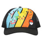 POKÉMON - Pikachu, Bulbasaur, Charizard, Squirtle and Pokeball patch with Mesh Snapback