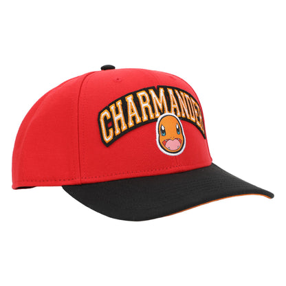 Pokémon Charmander 004 Black Brim Snapback Hat
